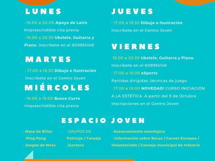 Actividades en el Centro Joven La Adrada