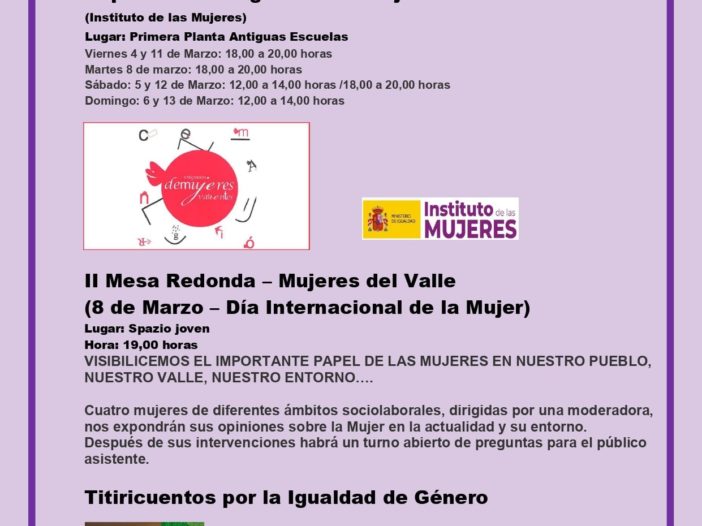 DÍA INTERNACIONAL DE LA MUJER EN PIEDRALAVES
