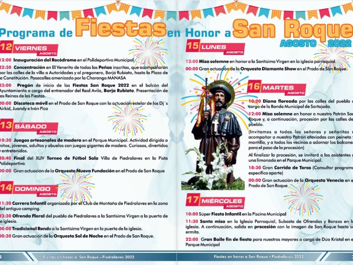 Fiestas patronales en honor a San Roque Piedralaves