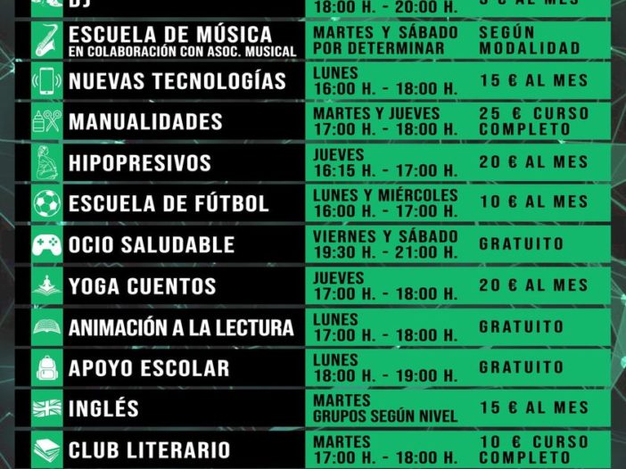 CURSOS FORMACIÓN 2023/2024 en CASILLAS