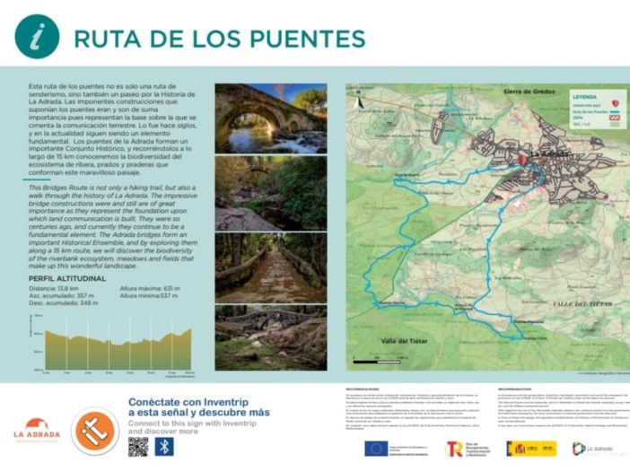 RUTAS DE SENDERISMO en La Adrada. Ruta del Pino Aprisquillo, Ruta de los Puentes y Ruta del Arroyo Franquillo