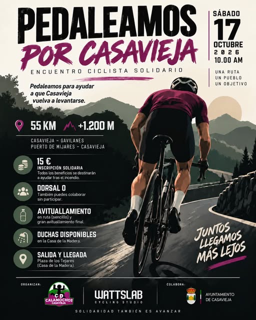 Pedaleamos por Casavieja: encuentro ciclista solidario