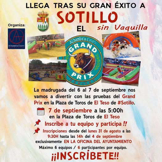 Cartel del Grand Prix de Sotillo sin vaquilla