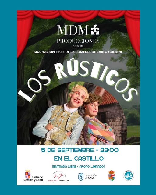 Cartel de Los Rústicos en el Castillo de La Adrada
